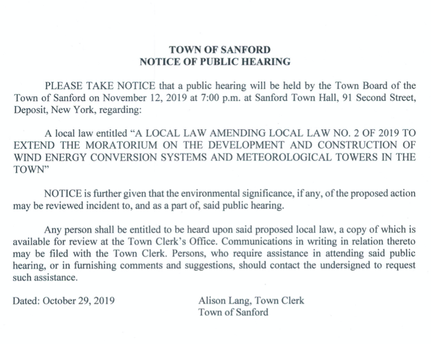Public Hearing Notice